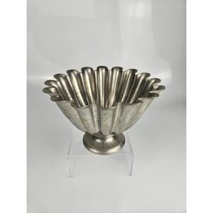 Scalloped Pedestal Pewter Bowl Model 1228 by‎ Just Andersen Art Deco Denmark